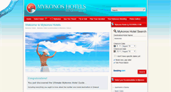 Desktop Screenshot of mykonos-hotels.com